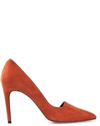 Оранжевые замшевые туфли от Jean-Michel Cazabat
