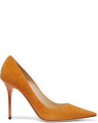 Оранжевые замшевые туфли от Jimmy Choo