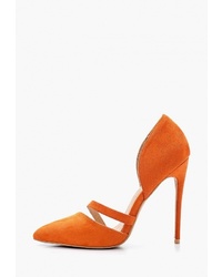 Оранжевые замшевые туфли от LOST INK