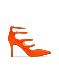 Оранжевые замшевые туфли от Marion Parke