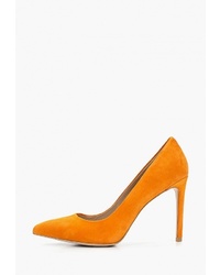 Оранжевые замшевые туфли от Paolo Conte