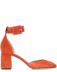 Оранжевые замшевые туфли от RED Valentino