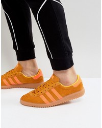 Мужские оранжевые кеды от adidas