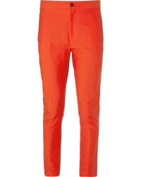 Мужские оранжевые классические брюки от Acne Studios