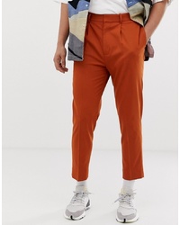 Мужские оранжевые классические брюки от ASOS DESIGN