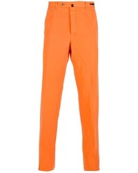 Мужские оранжевые классические брюки от Pt01