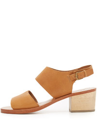 Женские оранжевые кожаные босоножки от Rachel Comey