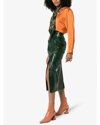 Оранжевые кожаные ботильоны от Yuul Yie