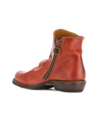 Оранжевые кожаные ботильоны от Fiorentini+Baker