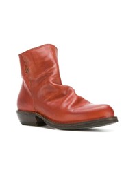 Оранжевые кожаные ботильоны от Fiorentini+Baker