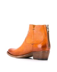 Оранжевые кожаные ботильоны от Pantanetti