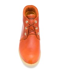 Оранжевые кожаные ботинки дезерты от Timberland