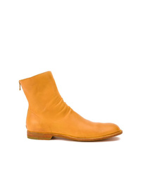 Мужские оранжевые кожаные ботинки челси от Officine Creative