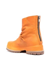 Мужские оранжевые кожаные ботинки челси от 424