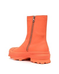 Мужские оранжевые кожаные ботинки челси от CamperLab