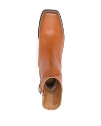 Мужские оранжевые кожаные ботинки челси от Marsèll