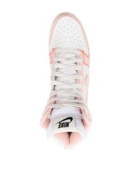 Мужские оранжевые кожаные высокие кеды от Nike