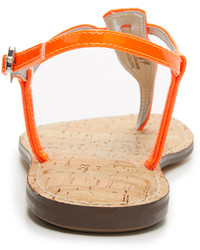 Оранжевые кожаные вьетнамки от Sam Edelman