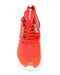 Мужские оранжевые кожаные кроссовки от adidas