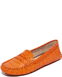 Женские оранжевые кожаные мокасины от Sam Edelman