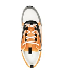 Мужские оранжевые кожаные низкие кеды от Mallet