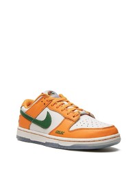 Мужские оранжевые кожаные низкие кеды от Nike