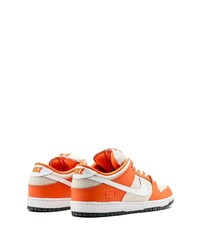 Мужские оранжевые кожаные низкие кеды от Nike