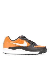 Мужские оранжевые кожаные низкие кеды от Nike