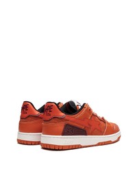 Мужские оранжевые кожаные низкие кеды от A Bathing Ape