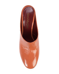 Оранжевые кожаные сабо от Sies Marjan