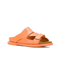 Мужские оранжевые кожаные сандалии от Camper