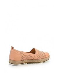 Женские оранжевые кожаные слипоны от Mamma Mia