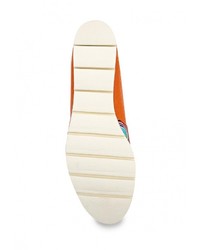 Женские оранжевые кожаные слипоны от Springway