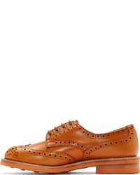 Оранжевые кожаные туфли дерби от Junya Watanabe