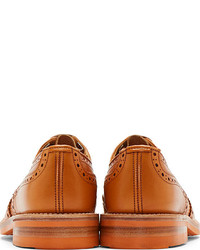 Оранжевые кожаные туфли дерби от Junya Watanabe