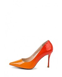 Оранжевые кожаные туфли от Dali