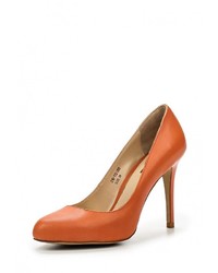 Оранжевые кожаные туфли от Dino Ricci