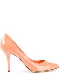 Оранжевые кожаные туфли от Dolce & Gabbana