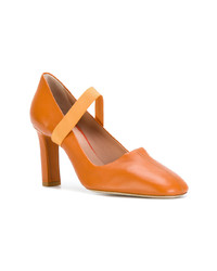 Оранжевые кожаные туфли от Santoni
