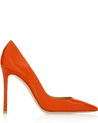 Оранжевые кожаные туфли от Gianvito Rossi