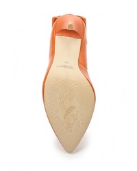 Оранжевые кожаные туфли от Inario
