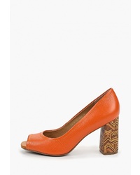 Оранжевые кожаные туфли от Indiana