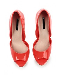 Оранжевые кожаные туфли от LOST INK