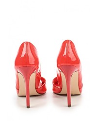 Оранжевые кожаные туфли от LOST INK