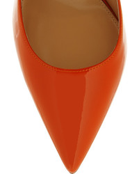 Оранжевые кожаные туфли от Gianvito Rossi