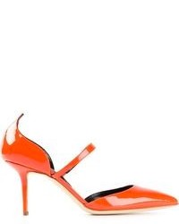 Оранжевые кожаные туфли от Rupert Sanderson