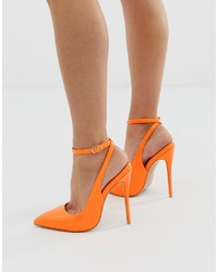 Оранжевые кожаные туфли от SIMMI Shoes