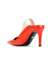 Оранжевые кожаные туфли от Proenza Schouler