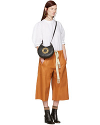 Женские оранжевые кожаные шорты от Loewe