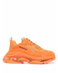 Мужские оранжевые кроссовки от Balenciaga